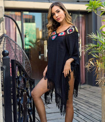 Boho Chic Tribal Tassel Beach Tunic