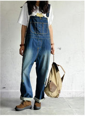 Casual Loose Denim Overalls