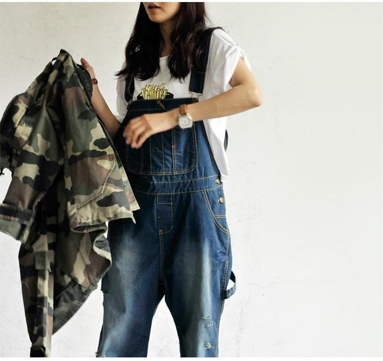 Casual Loose Denim Overalls