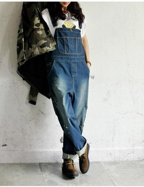 Casual Loose Denim Overalls