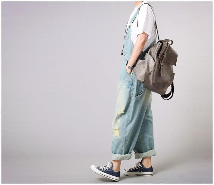 Casual Loose Denim Overalls