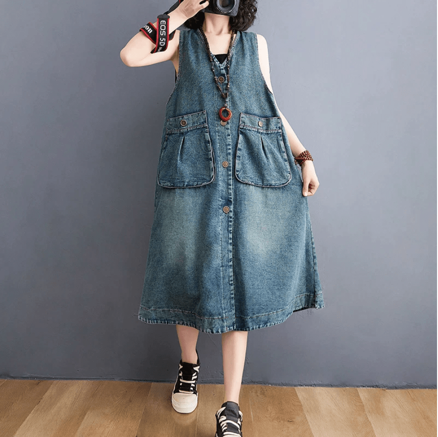 Robe salopette en jean Sunday Ready