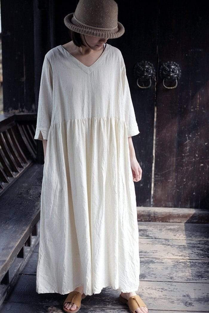 Robe longue blanche Beauty Dream | Zen