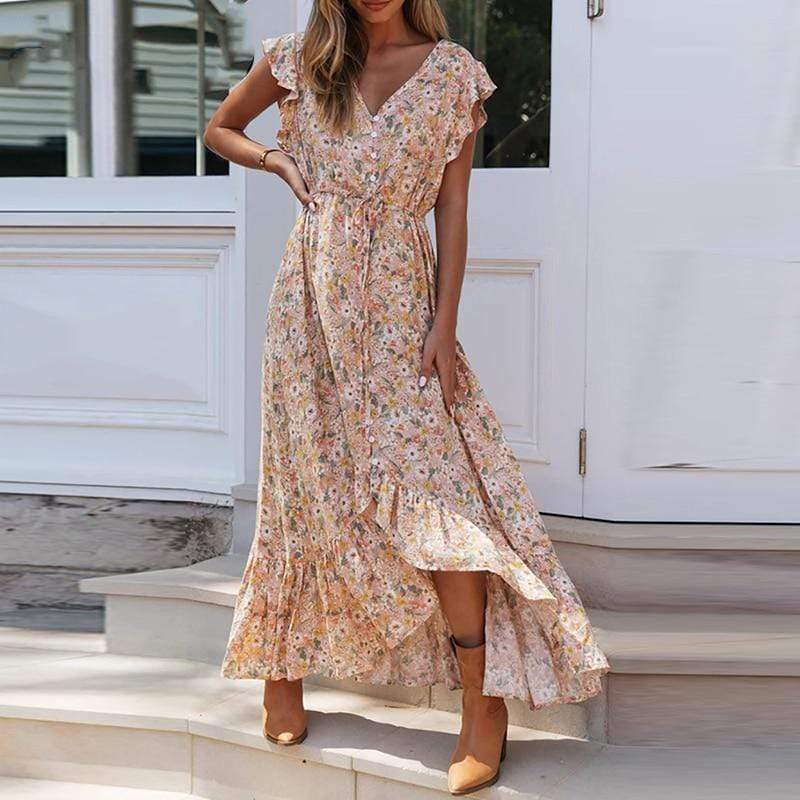 Robe longue fleurie style gitane Southern Beauty