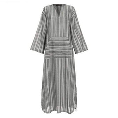 Robe longue oversize à rayures | Zen