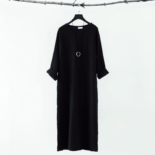 Loose Fluid Cotton Linen Dress | Zen