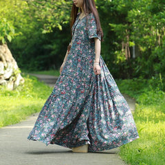 Florales böhmisches Hippie-Kleid