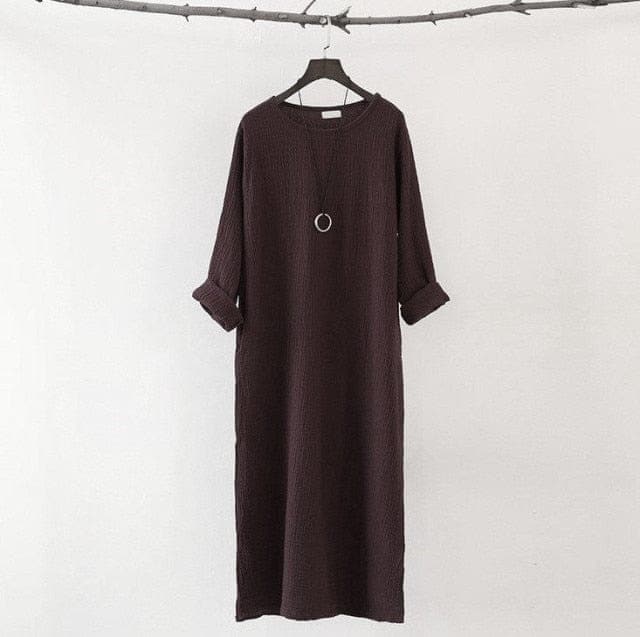 Loose Fluid Cotton Linen Dress | Zen