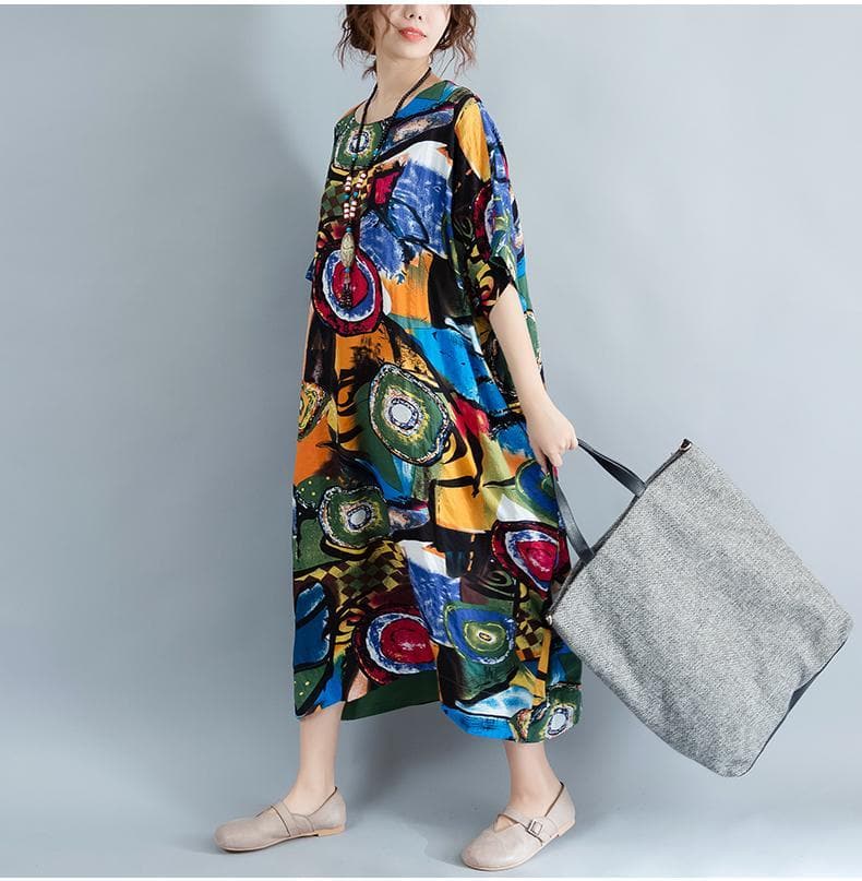 Robe décontractée grande taille inspirée de l'art