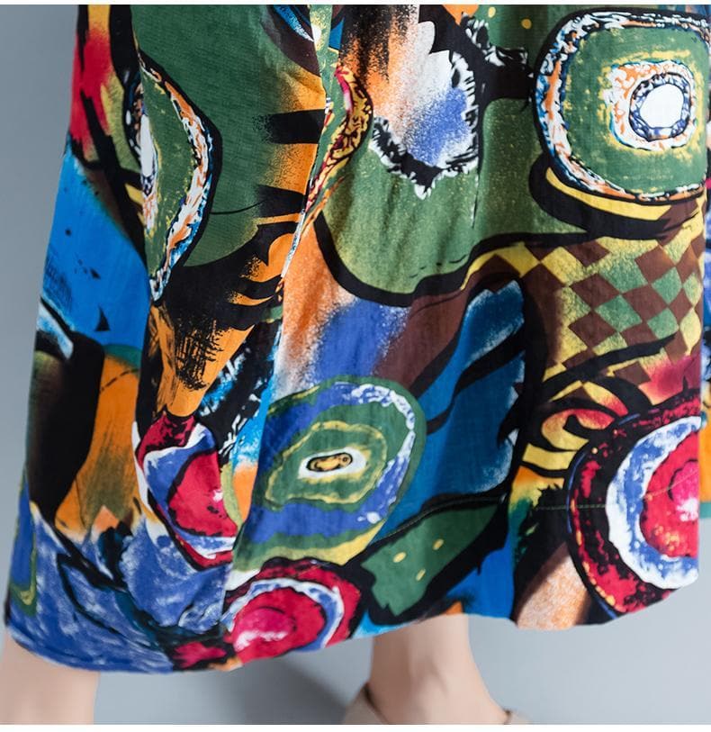 Robe décontractée grande taille inspirée de l'art