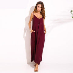 Robe de plage bohème sans manches à col en V