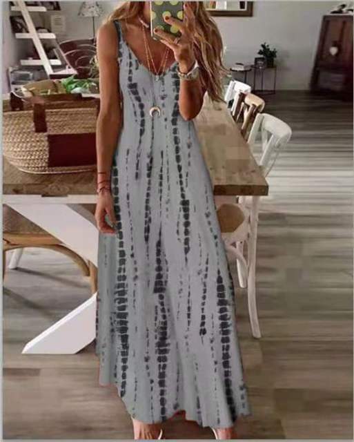 Robe de plage bohème chic tie-dye