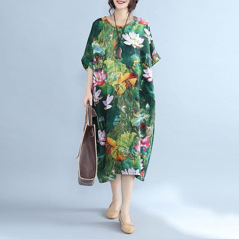 Sweet Emotion Loose Floral Midi Dress