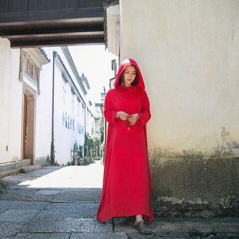 Robe en lin à capuche | Zen