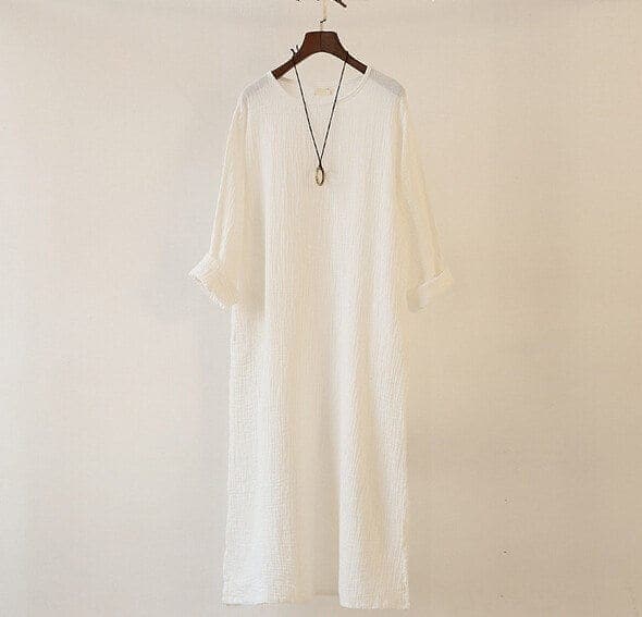 Loose Fluid Cotton Linen Dress | Zen