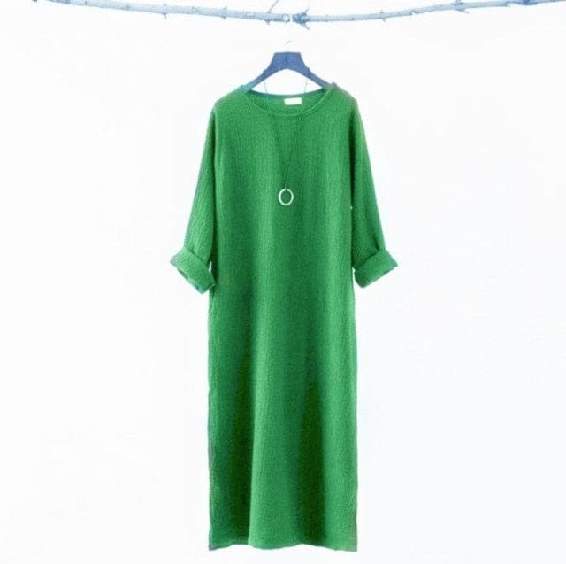 Loose Fluid Cotton Linen Dress | Zen