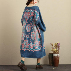 Robe en jean patchwork flash avec grandes poches