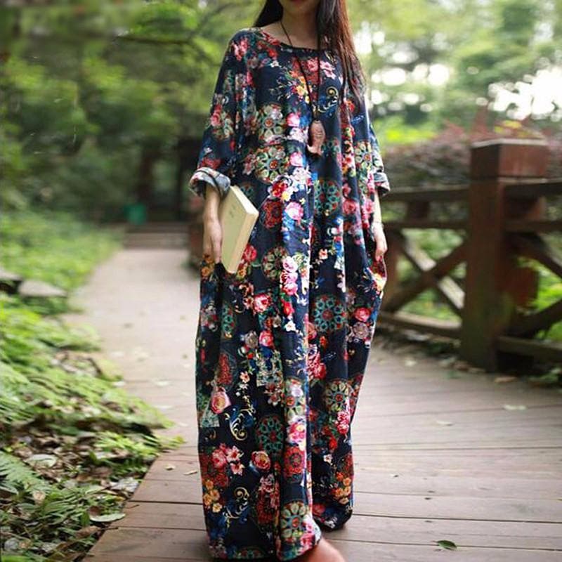 Flower Power Maxikleid