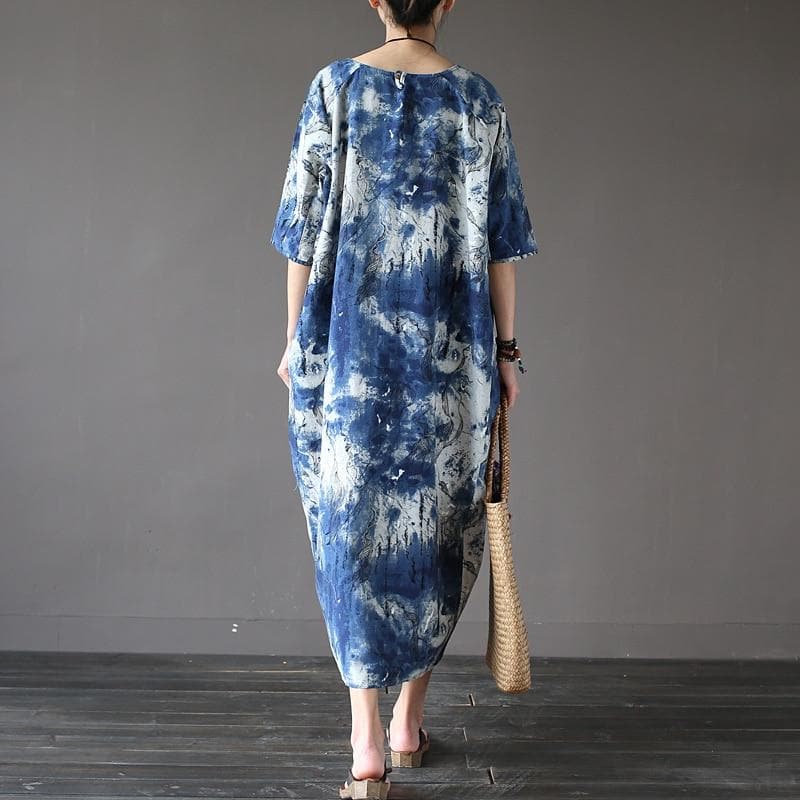 Robe abstraite à l'encre tie dye