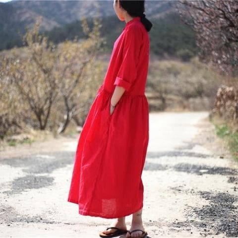 Oversized Linen Midi Dress  | Zen