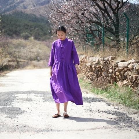 Oversized Linen Midi Dress  | Zen