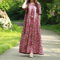 Florales böhmisches Hippie-Kleid