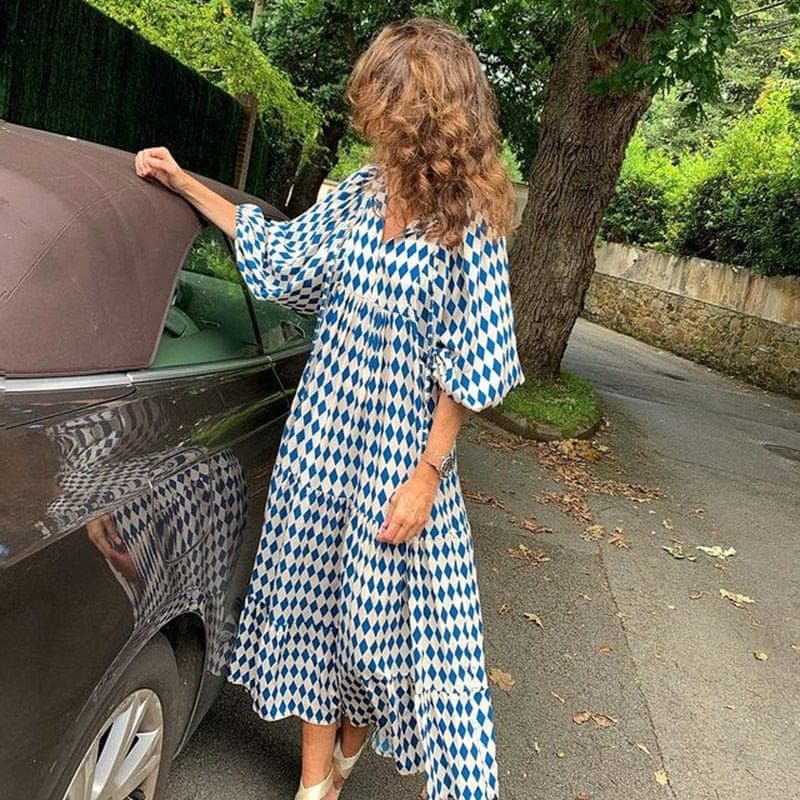 Robe bohème à manches bouffantes Nathaly