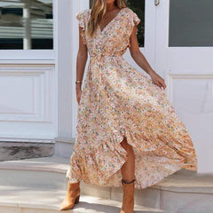 Robe longue fleurie style gitane Southern Beauty