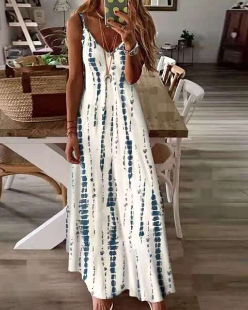 Robe de plage bohème chic tie-dye