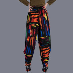 Pantalon Harem Coloré Art Abstrait