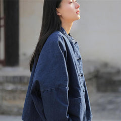 Chinesische Jeansjacke mit Fledermausärmeln | Zen