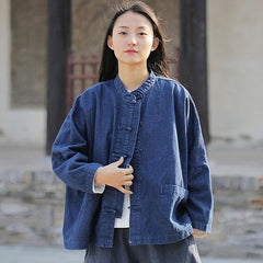 Chinesische Jeansjacke mit Fledermausärmeln | Zen