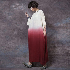 Fluid Gradient Loose Maxi Dress