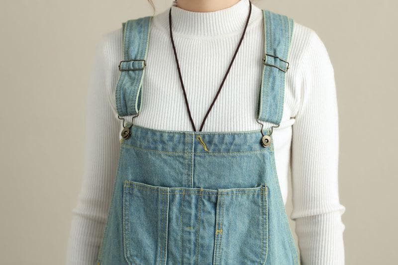 Loose Ripped Denim Overall