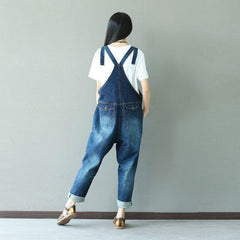 Ripped Baggy Denim Overall