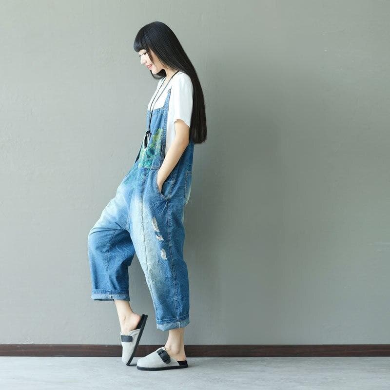 Vintage Loose Denim Overall