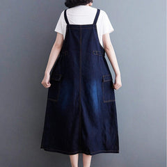 Robe salopette en jean oversize Daniella