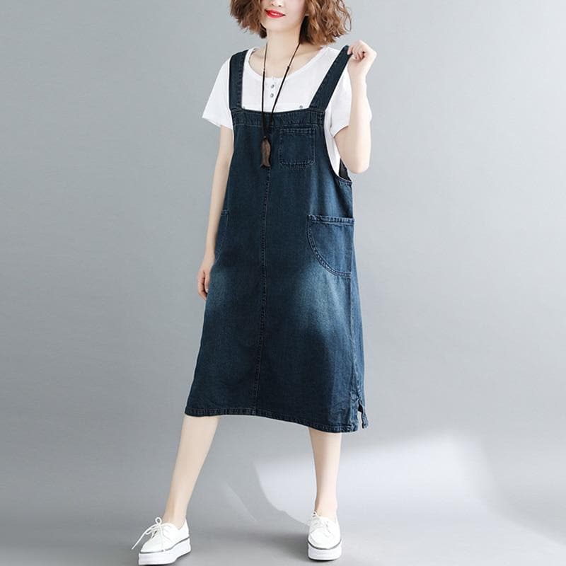 Robe salopette en jean