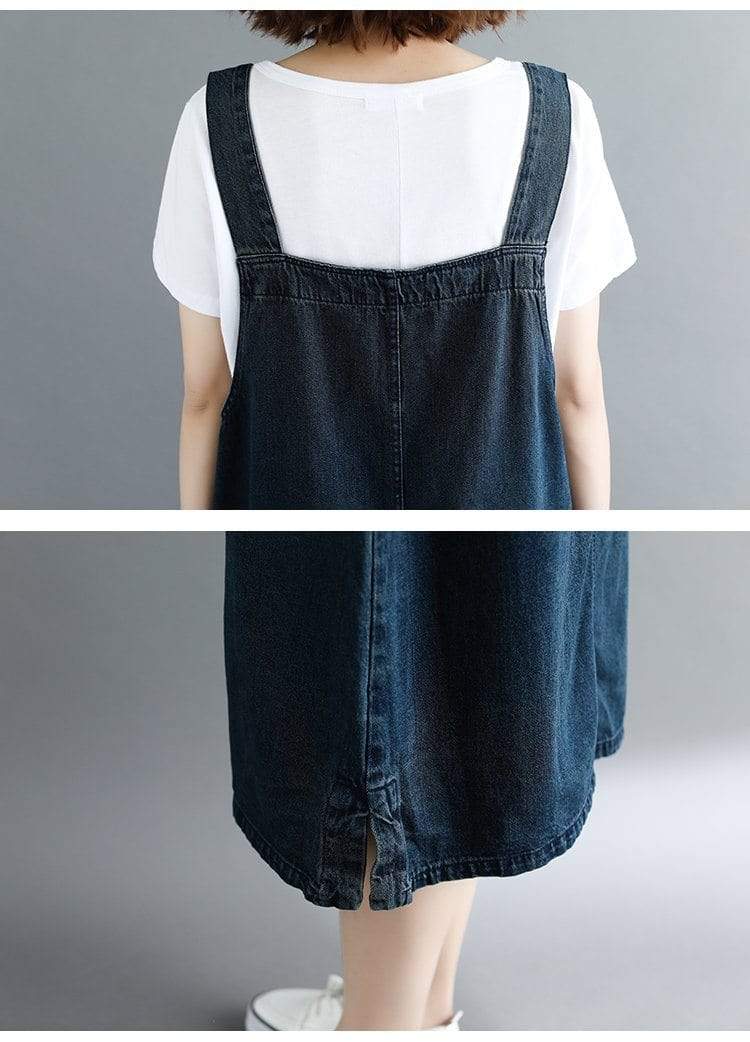 Robe salopette en jean