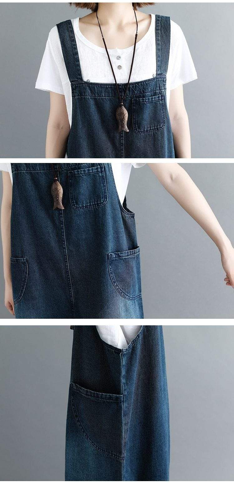 Robe salopette en jean