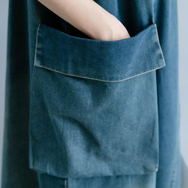 Loose Denim Overall Dress