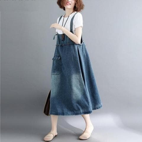 Robe salopette oversize en jean