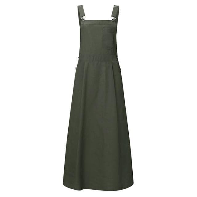 Passion Square Collar Maxi Overall Dress