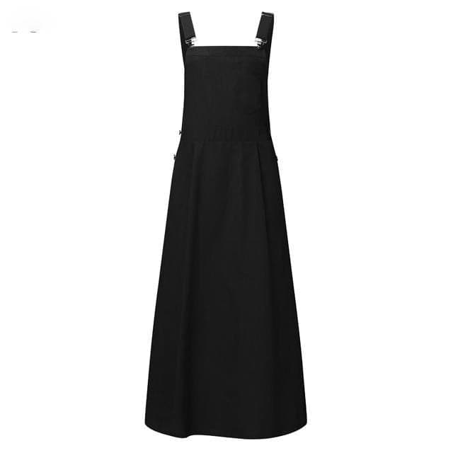 Passion Square Collar Maxi Overall Dress