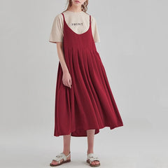 Robe salopette mi-longue en coton « Soak Up The Sun »