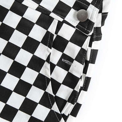 Black And White Check Vintage Overall