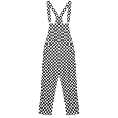 Black And White Check Vintage Overall