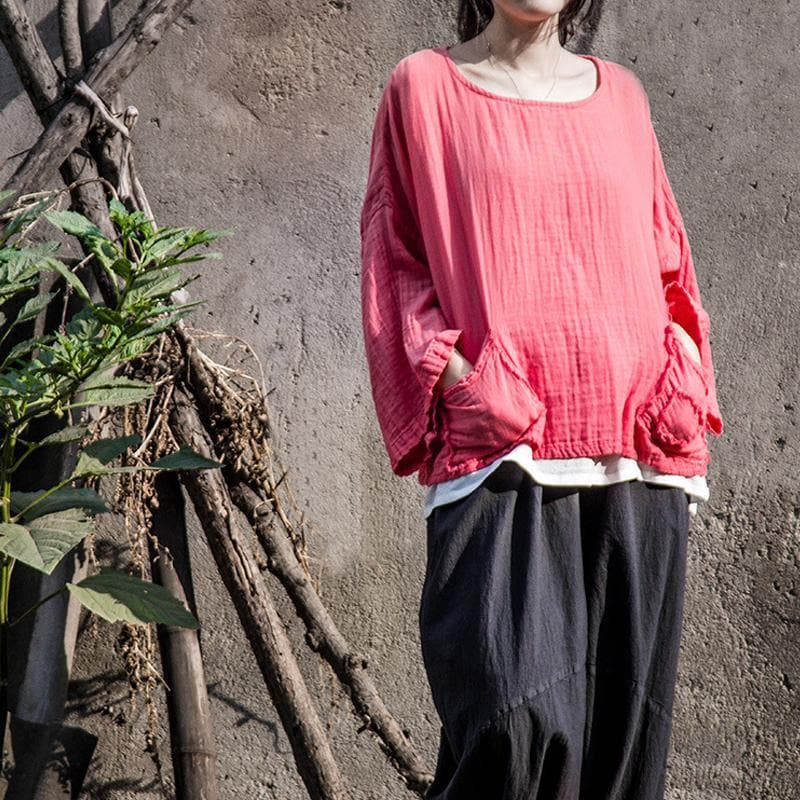 Loose Oversized Hot Pink T-Shirt | Lotus