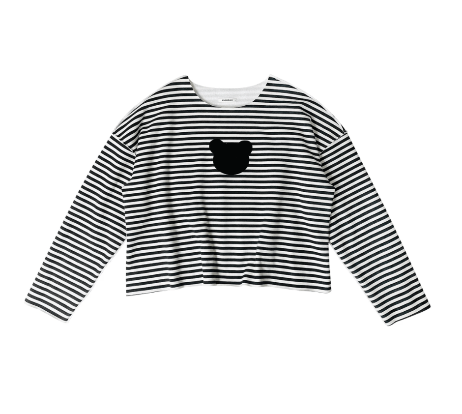 Black and White Striped Sweatshirt