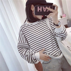 Black and White Striped Vintage Sweater